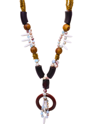 Ethnic necklace with natural elements