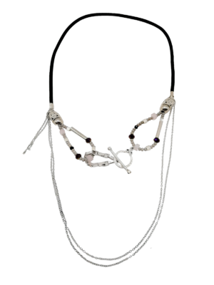 Necklace with chain and beads