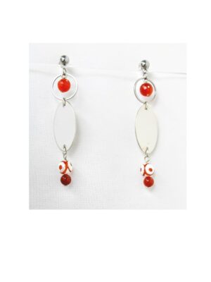 Stainless Steel Earrings and Gemstones