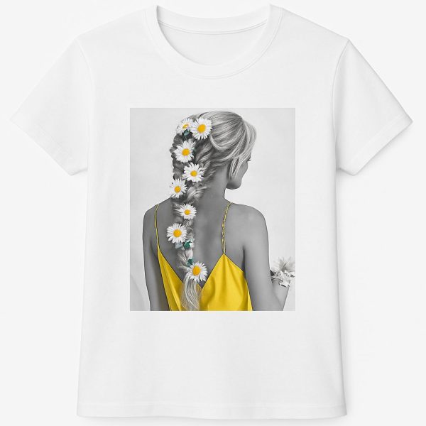 Jeweled T-Shirt with Print and Rhinestones - Image 3