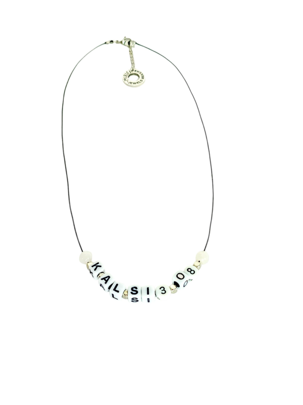 Necklace for Men with Letters and Moonstones