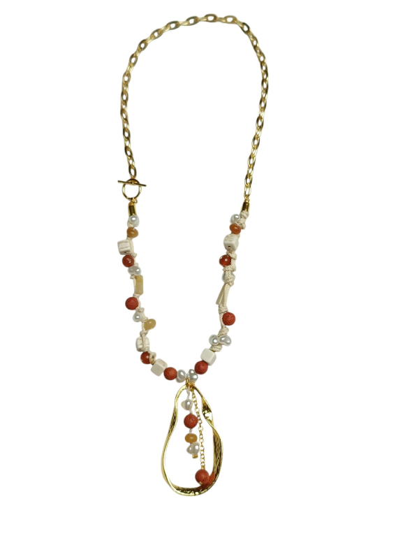 Gemstones and Pearls Necklace-Only 1 Only 4 You