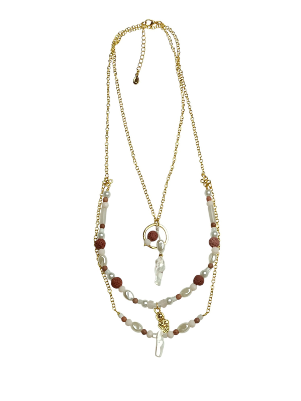 Pack of Two Necklaces with Glass beads and Gemstones-Only 1 Only 4 You