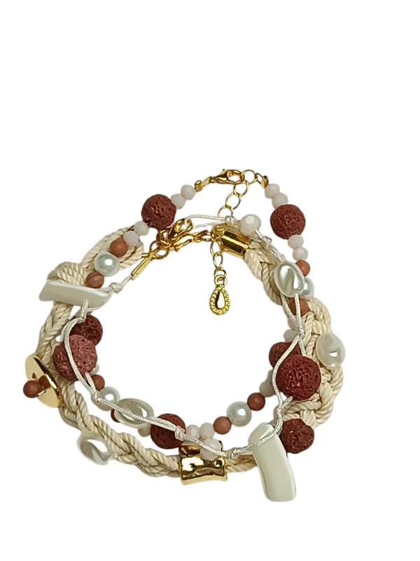 Pack of Three Bracelets with Glass beads and Gemstones-Only 1 Only 4 You