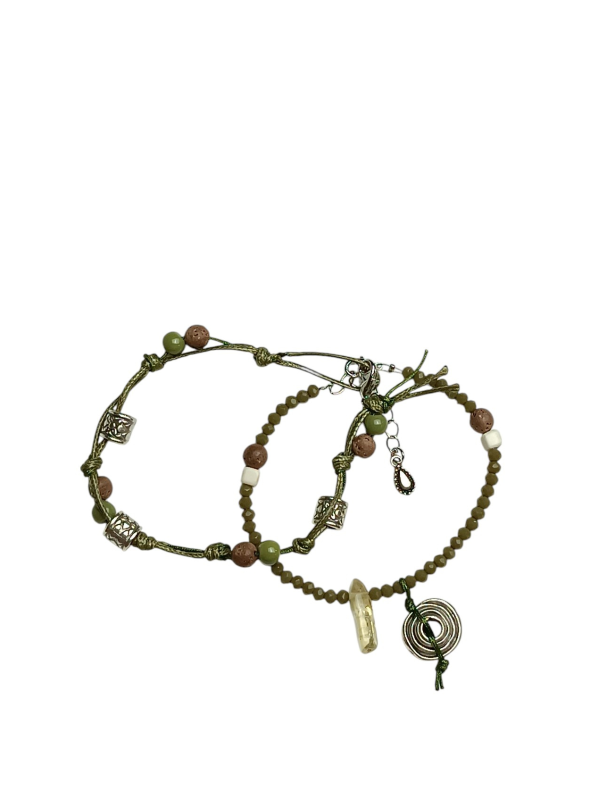 Pack of Two Bracelets with Glass beads and Gemstones-Only 1 Only 4 You - Image 2