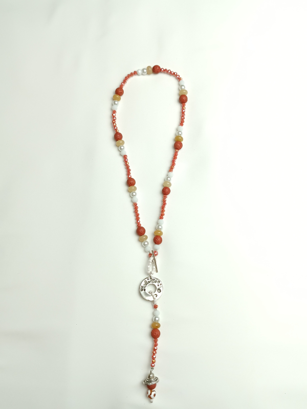 Handmade Necklace with Gemstones and Glass Beads-Only 1 Only 4 For You