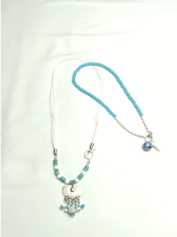 Pack of Two Necklaces with Gemstones and Glass Beads - Image 3
