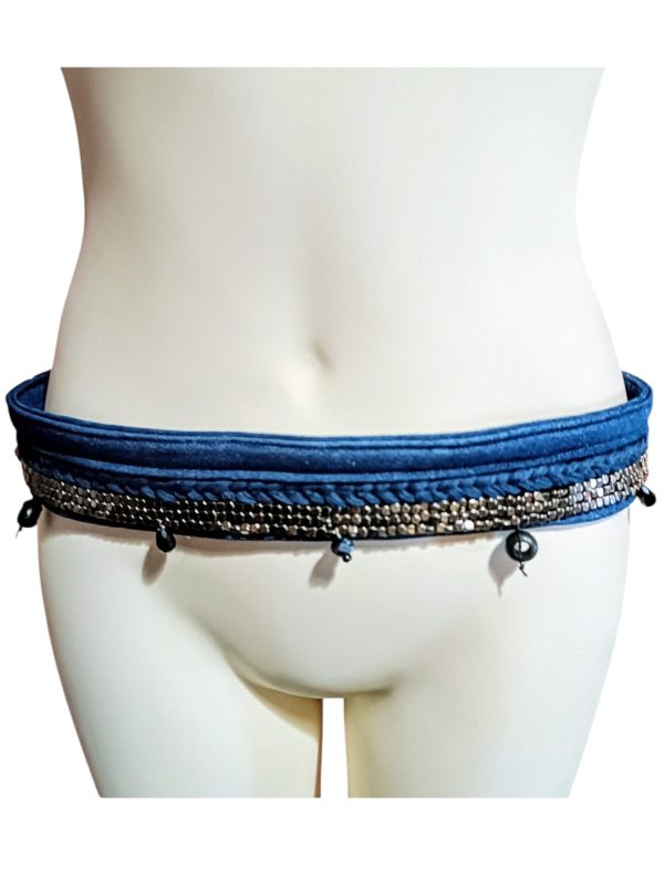 Handmade Blue Denim Fabric Belt - Image 4