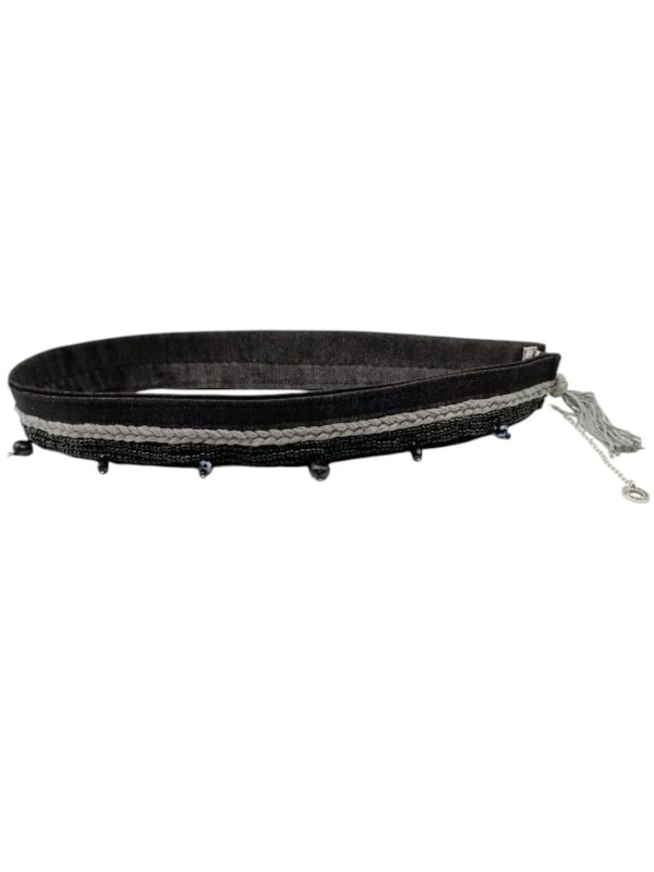 Handmade Black Denim Fabric Belt - Image 3