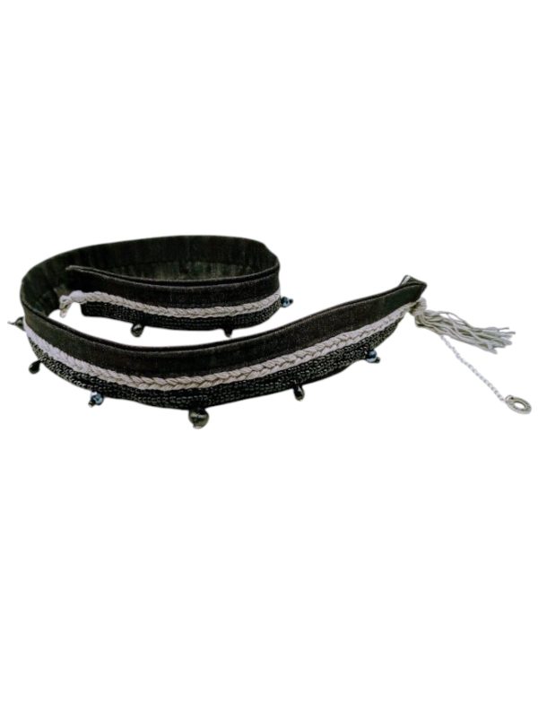 Handmade Black Denim Fabric Belt